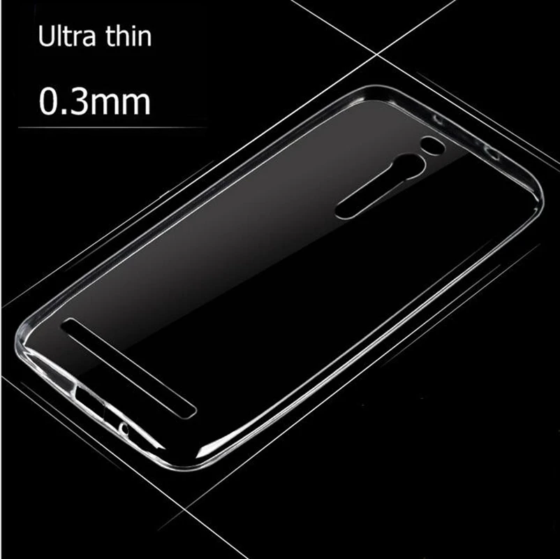

0.3mm clear tpu soft cover for Asus zenfone 2 ZE551ML 5.5" cell phone silicone protective case of crystal & Transparent +1x film