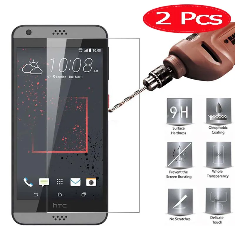 

2 Pieces HOPELF Tempered Glass for HTC Desire 530 Glass on Screen Protector Phone Film for HTC Desire 530 Tempered Glass