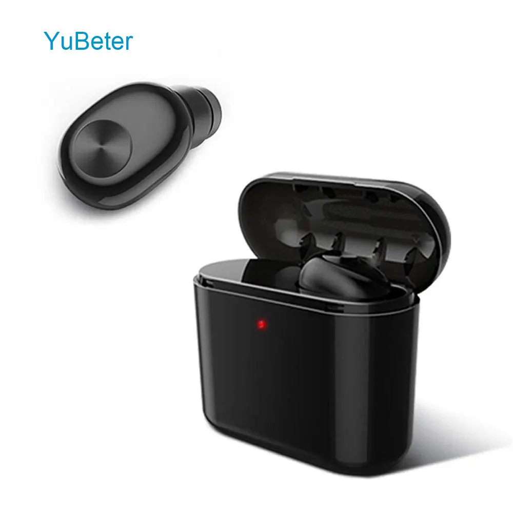 

YuBeter Wireless Earphone Bluetooth Earbud Sport Wireless Headsets Noise Reduction Earpiece Built-in Mic With Charging Box A2DP