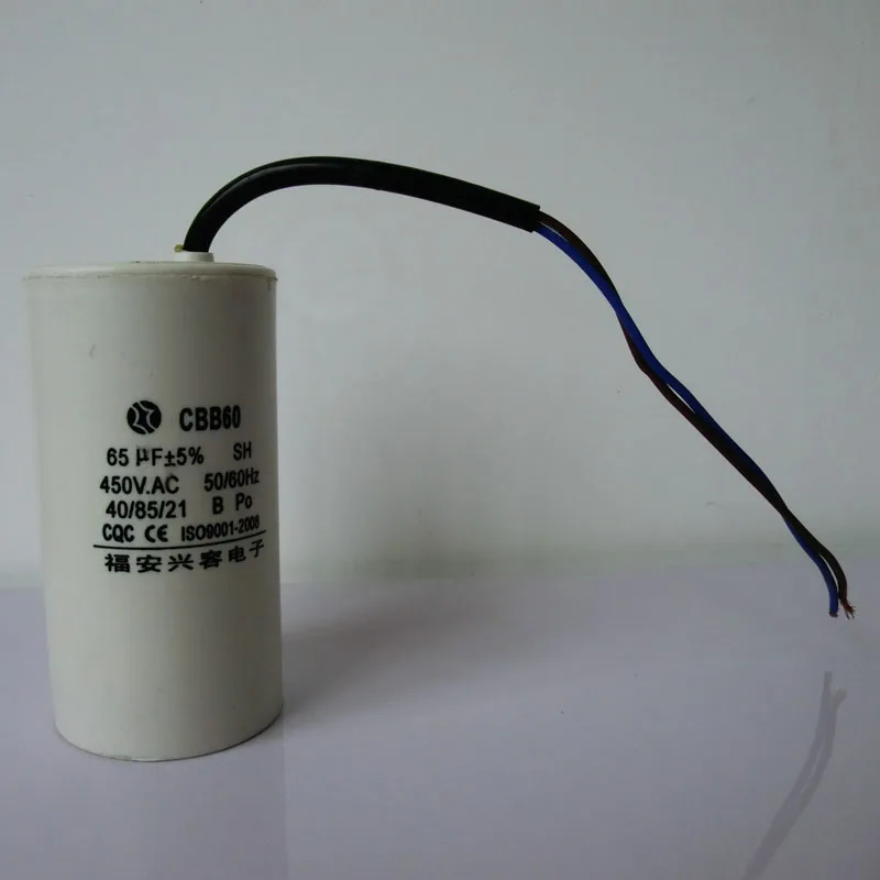 

65uf,450V,AC50/60Hz,25/85/21,two wires,pallial line,cylindrical capacitor.