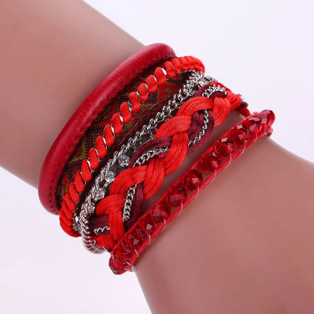 MG1069 Women Plated Fashion Cool BraceletVelvet hot drilling bracelet