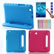Для Huawei MediaPad M3 8.4 дюймов EVA Планшеты держатель дети Безопасный силиконовый чехол свободное 9 H Экран протектор стоять против-взрыв В виде ракушки