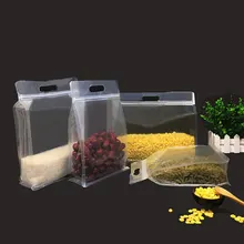 10 шт./компл., кухонные контейнеры на молнии для хранения, нулевые отходы, многоразовые Восьмиугольные Уплотнённый прозрачный пластиковый тоут, пищевые Органайзеры