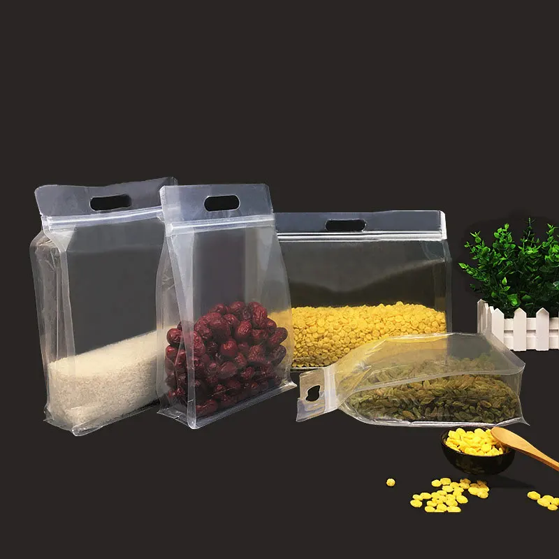 

10pcs/set Kitchen Storage Zip Top Containers Zero Waste Reusable Octagonal Sealed Transparent Plastic Tote Food Organizers