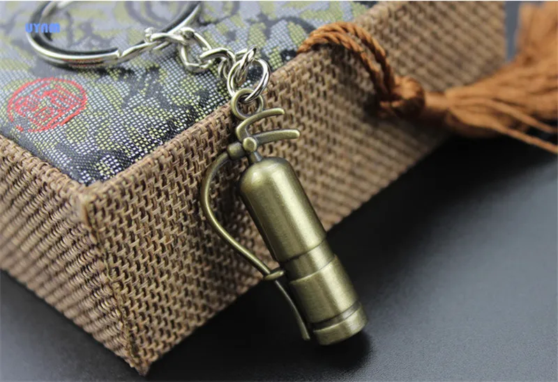 UYNM Mini Fire Extinguisher Metal Polished Pendant Activity Small Gift Keychain Key ring Car acceossry | Автомобили и мотоциклы