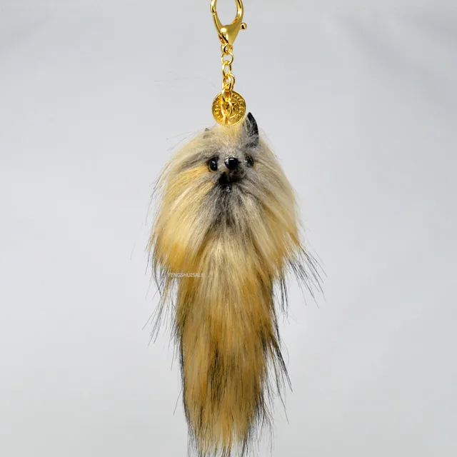 Fengshui Dog With Safety Amulet Bag Charm Keychain W Fengshuisale Red