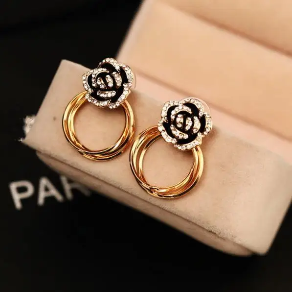 EH76 известный бренд de marque marcas camellia новинка Ювелирные изделия brinco boucles d'oreuilles bijoux бижутерия серьги-гвоздики для женщин