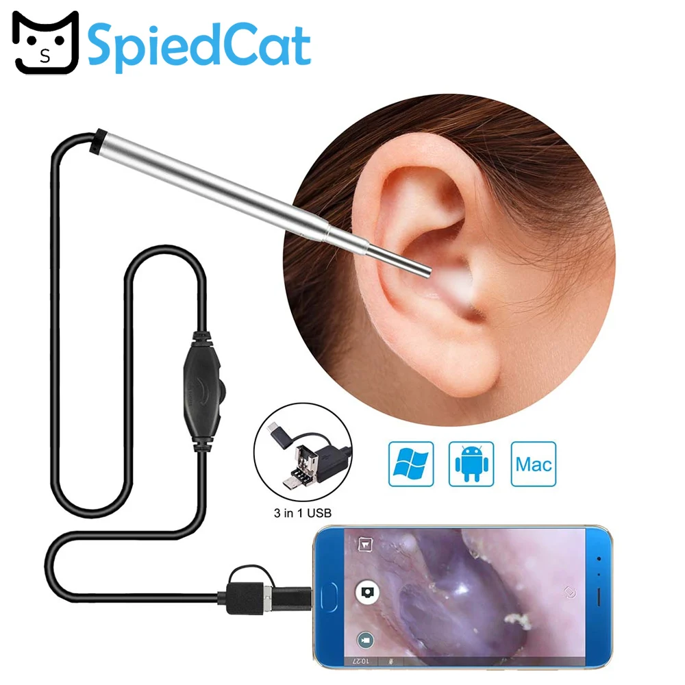 New Ear Endoscope Camera 3.9mm Lens Borescope Camera Body Check Vision