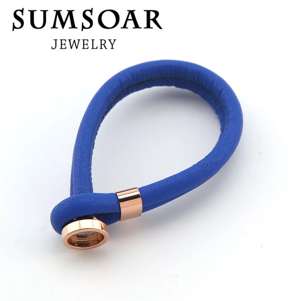 5 unids/lote Top moda Royalblue Cambio de cuero pulsera del abrigo del brazalete no incluye 12mm imán moneda para el regalo de las mujeres
