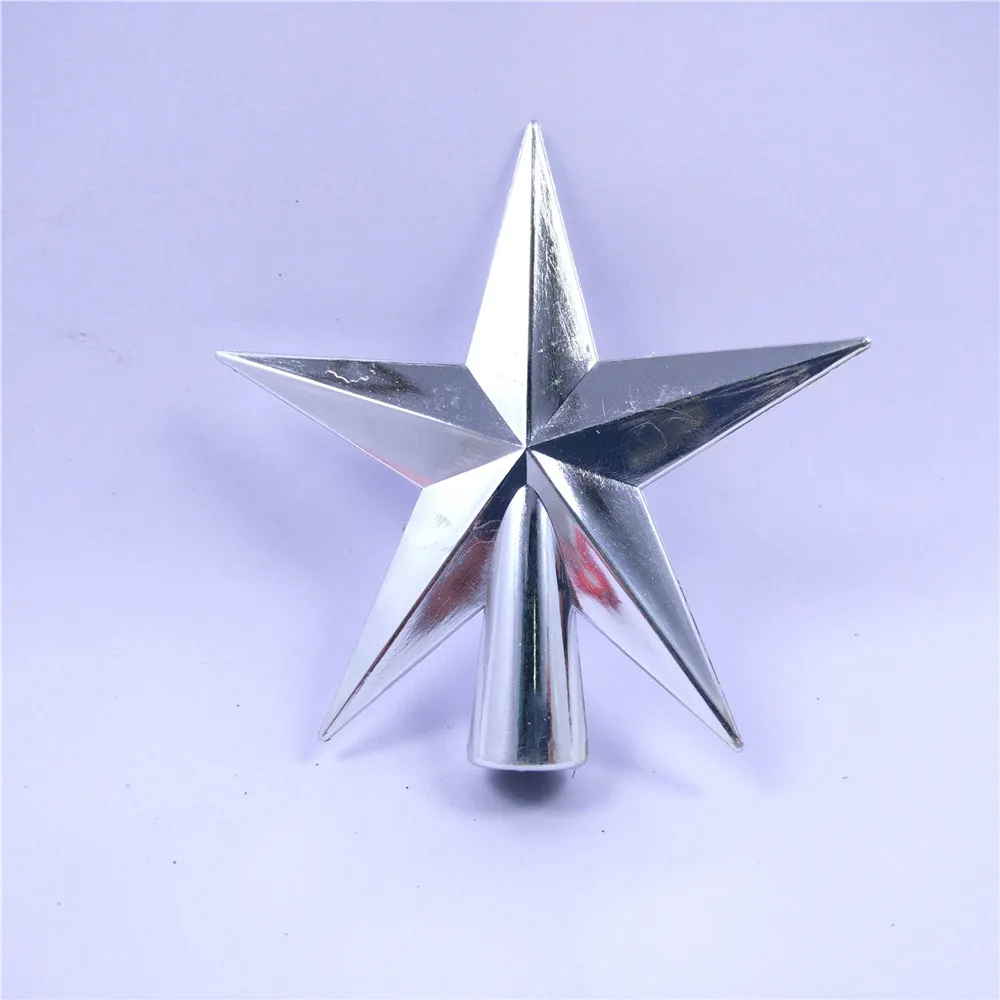 

4.5cm/6cm/8.5cm/11cm Gold Christmas Tree Top Star Home Table Topper Decroation Accessories Ornament Xmas Decorative supplies