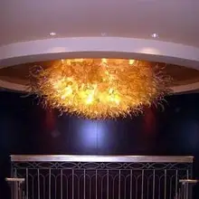 Роскошные люстры в золотом большой Банкет Ресторан Декор Lightinf выдувное стеклоизделие ручной выработки люстра освещение