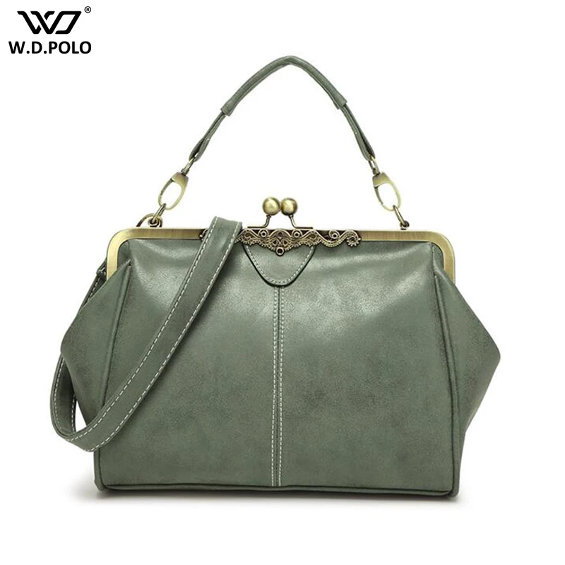 

New Retro Women Messenger Bags Small Shoulder Bag High Quality PU Leather Clutch Handbags Vintage Lady Hasp Tote Q020