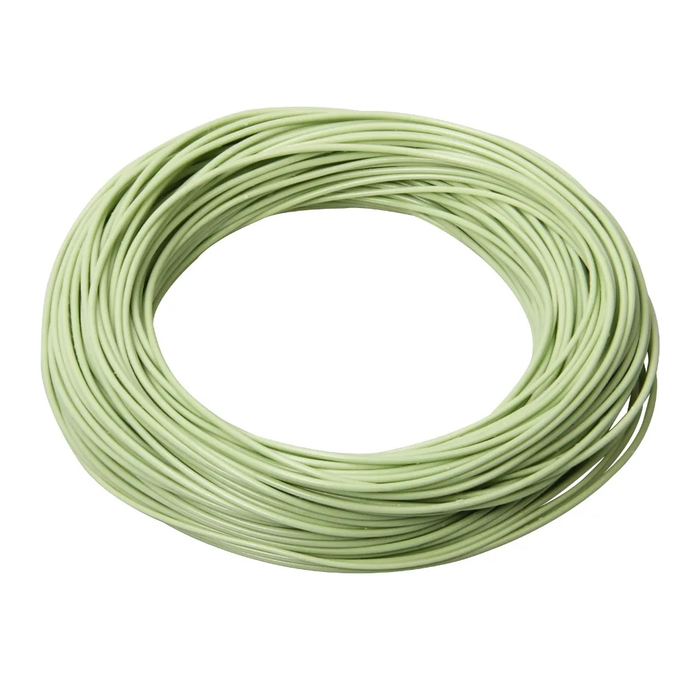 Dt 1 2 3 4 5 6 7 8 9F يطير خط الطحلب الأخضر 100ft مزدوج تفتق يطير خط الصيد