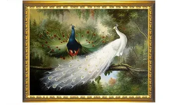 

Peacock Cross stitch kits set Bricolage Printed world famous Oil painting Embroidery DIY Handmade Needlework Wall Home Decor