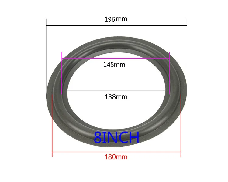 GHXAMP 2 шт. кольцо из вспененного материала для динамика ремонт складное кольцо для сабвуфера аксессуары для ремонта динамиков DIY 5 дюймов 6,5 дюймов 8 дюймов 10 12 дюймов