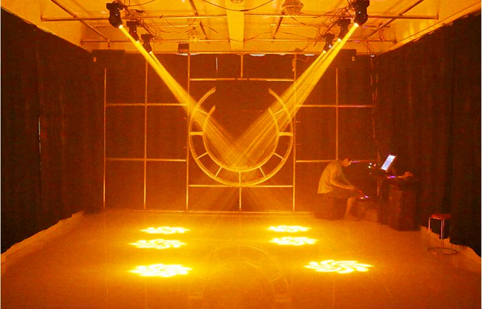 4 шт./лот 60 Вт DMX сцены + кофр светодиодный Светодиодные пятно Moving головной свет/клуб DJ сценическое освещение