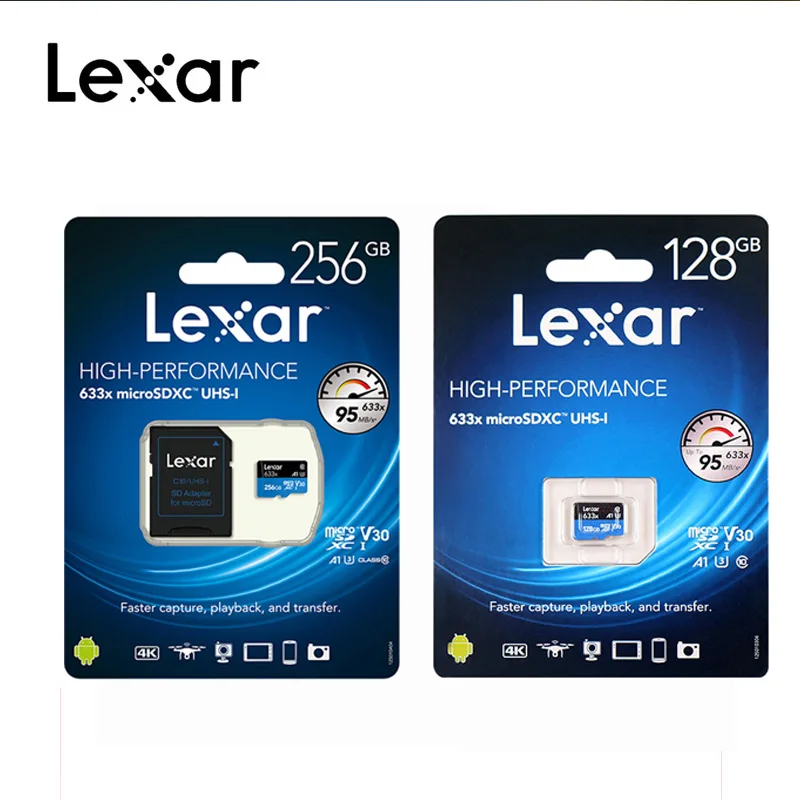Lexar  ũ SD ī, ÷ ޸ ī, Ŭ 10 633X ޸ UHS-I, 4K, 32GB, 64GB, 128GB, 256GB, 512GB, 95 M/s