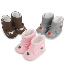 

Winter Keep Warm Newborn Shoe Kids Footwear Winter Baby First Walker Shoes Anti-Slip Unisex Toddler Crib Shoes