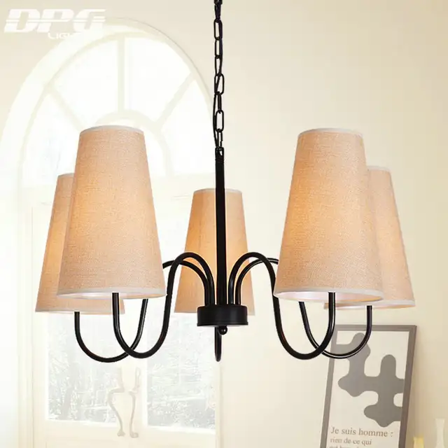 Us 83 13 49 Off Modern Small Black Chandelier Lights With Shade E14 Led Iron Home Lighting For Living Room Bedroom Kitchen In Chandeliers From