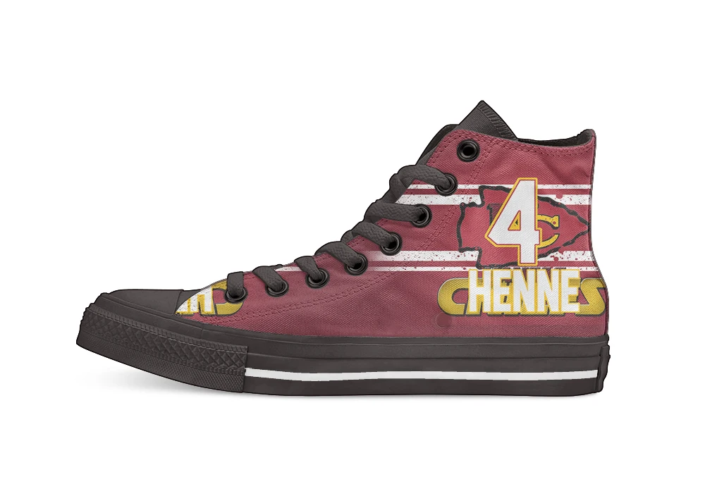 Kancas City Football Speler Henne 4 Hoge Top Schoenen Custom  wandelschoenen|Skateboarden| - AliExpress