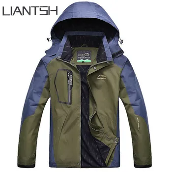 

Winter Lovers military Olive Green Bomber Hiking jackets, Waterproof Men's Windbreaker Camping Parka Spring Men Outdoor Jackets