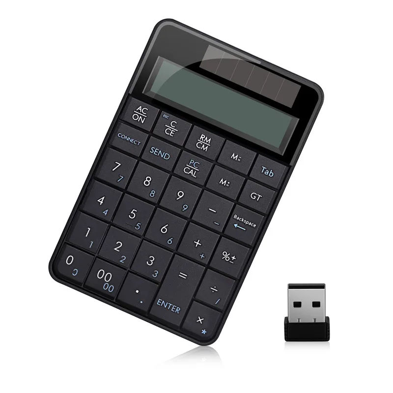 

New Mini 2 in 1 Wireless Keypad with Display Calculator for iMac MacBook Air MacBook Pro MacBook QJY99
