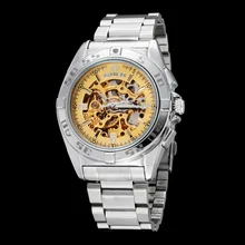 GOER brand men s mechanical watches Automatic Skeleton stainless steel Luminous digital waterproof male Wrist watch