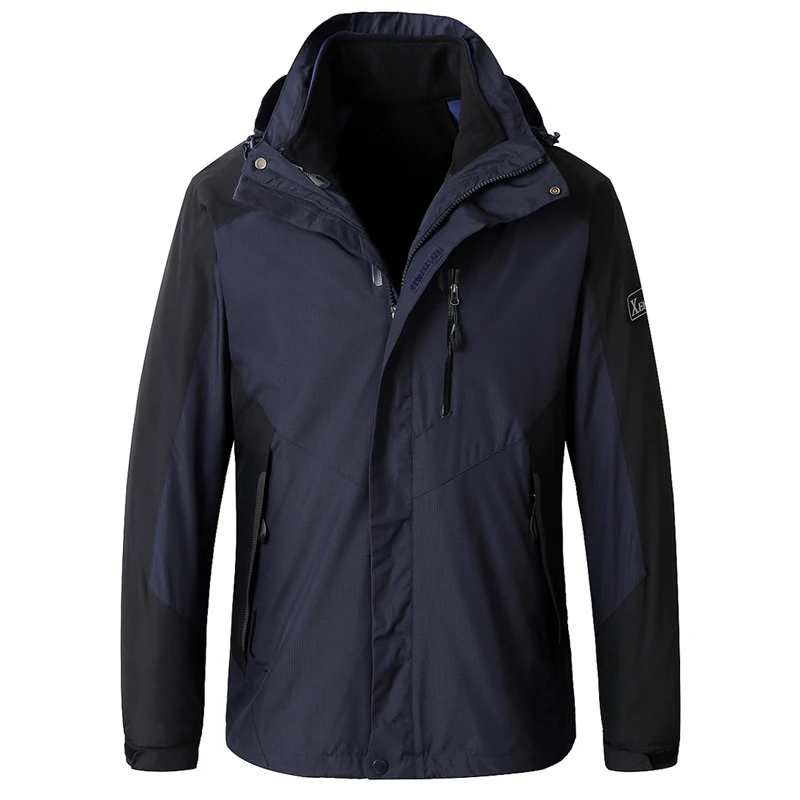 

8XL 7XL 6XL Men Winter 3 in 1 Inner Fleece 2 piece set Outdoor Jackets Warm Waterproof Windproof Outdoor sport Trekking Jacket