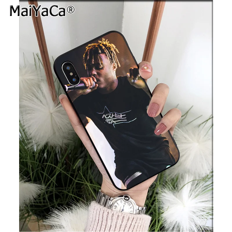 Мягкий чехол для телефона MaiYaCa Juice WRLD из ТПУ для iPhone 8 7 6 6S Plus 5 5S SE XR X XS MAX Coque Shell