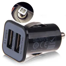 Универсальный черный двойной USB порт автомобильное зарядное устройство с логотипом для iPhone samsung зарядное устройство мобильного телефона