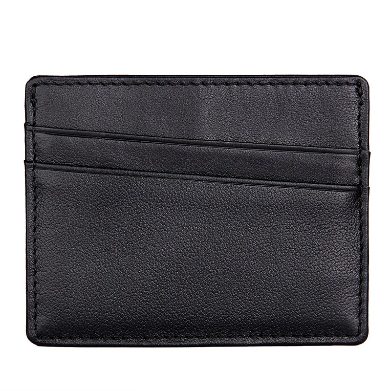 

J.M.D 100% Tanned Genuine Cow Leather Mens Card Case Slim Wallet Super Thin Front Pocket Purse ID Card Holder