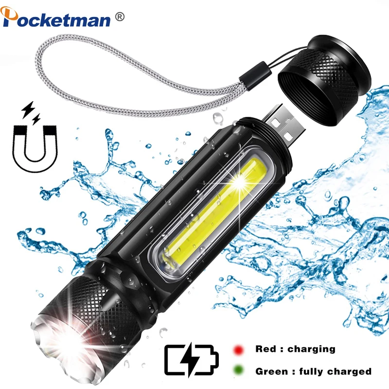 5000 Lumens LED Tactical Flashlight, USB Rechargeable battery,Best Water Resistant Work Light Flashlight with 4 Modes|LED Flashlights| - AliExpress