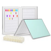 Кожа 160 наконечники для дизайна ногтей цветная пластина цветной гель для ногтей карта для дизайна ногтей демонстрация практики витрина книги лак для ногтей гель-дисплей