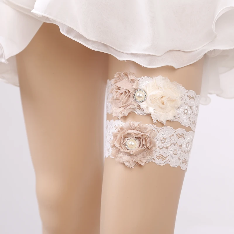Gtglad Для женщин подвязки белые женские Свадебные Подвязки для невесты женские туфли на шнурках для невесты с подвязками до бедра кольца 1 шт./компл
