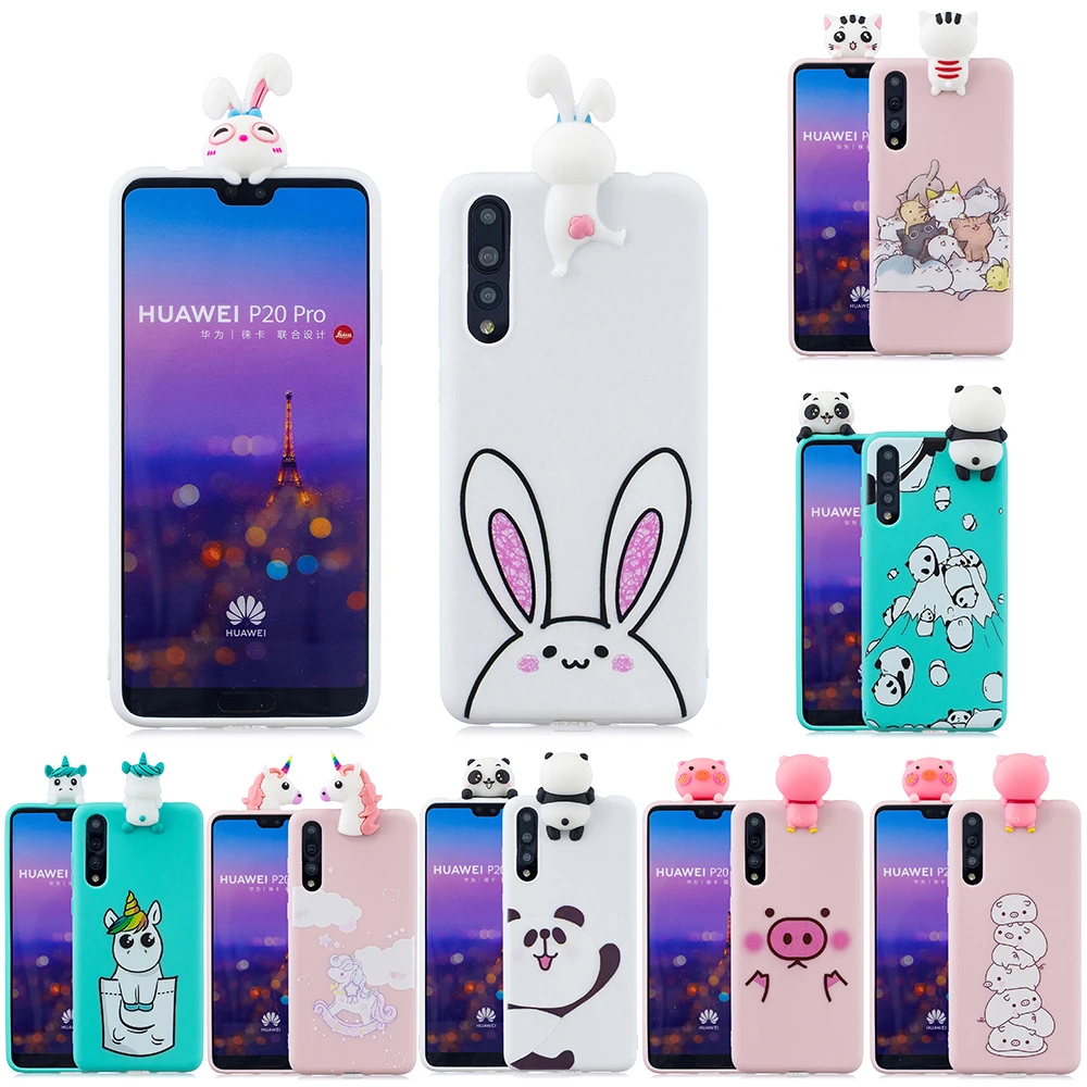Cute Unicorn 3D Case For Funda Huawei P20 Lite Case