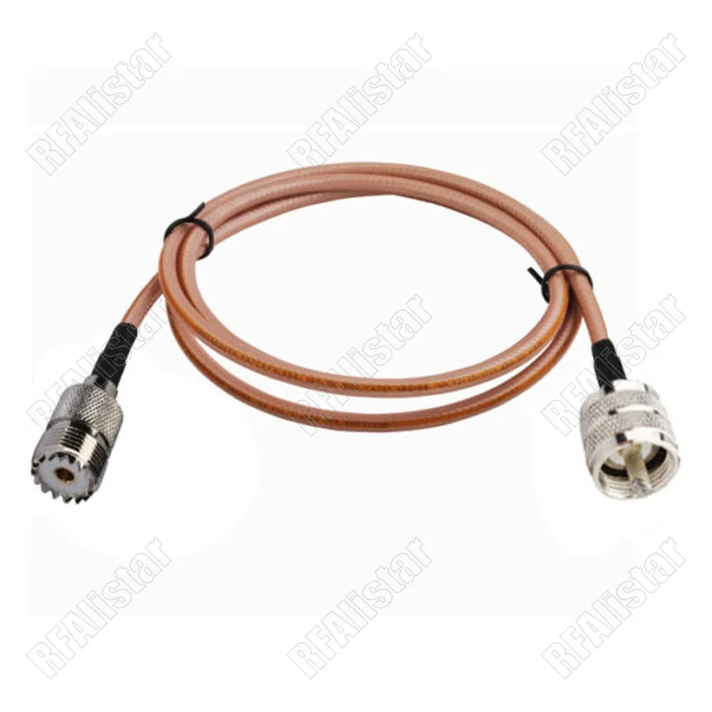 UHF Тип гнездовой разъем SO239 к Male PL259 RG142 RF адаптер коаксиальный ОТРЕЗОК кабеля