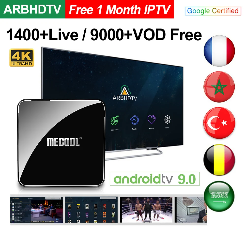 

IPTV France Arabic KM3 Android 9.0 TV Box 4G 64G Free 1 month IPTV Subscription French Turkey Belgium Morocco Netherlnads IP TV