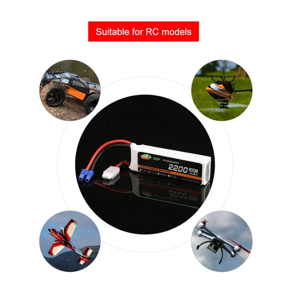 XF Power 11 1 В 2200 мАч 30C 3S 3S1P Lipo батарея EC3 вилка перезаряжаемая для Blade 350 QX450 RC Дрон