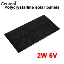 Portable Solar Generator Solar Charger Pane Solar Panel Solar Light Waterproof Outdoor 2W 6V Polysilicon DC Output
