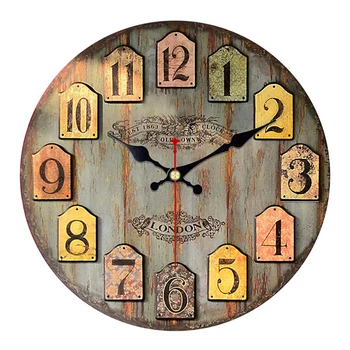 

Modern Design Fashion Silence Round Big Wall Clock Conference Room Home Wall Decoration Clock Mdf Copper Plate +Paper Film
