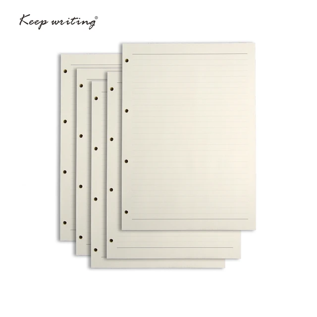 5 x 36 sheets a4 filler paper with 4 holes organizer inner papers