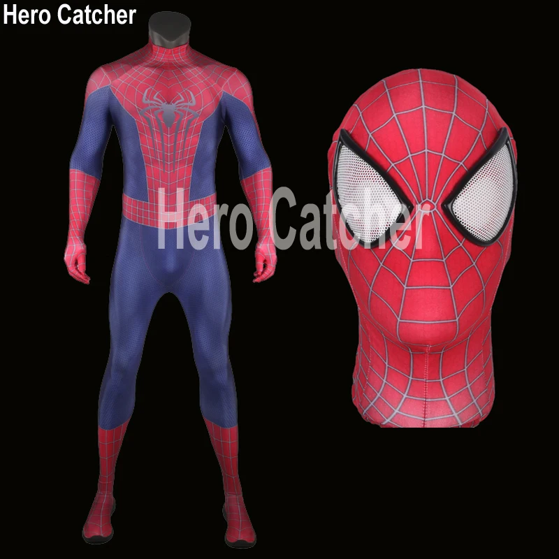 

Hero Catcher High Quality Classic Amazing Spiderman Costume 3D Print Spiderman Suit Fullbody Spandex Spiderman Cosplay Costume