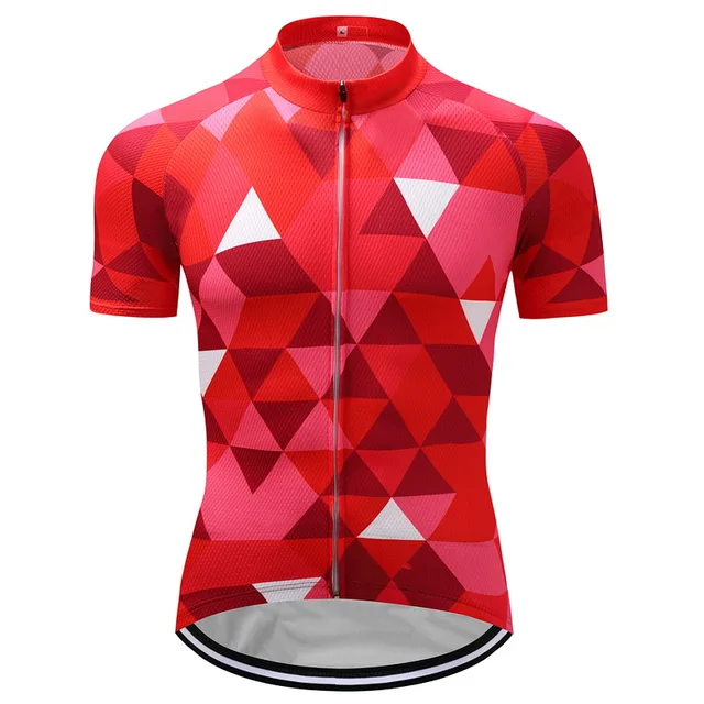 Yellow&red Men Cycling Jersey Mtb Bicycle Clothing Red Bike Wear Clothes Short cycling shirt