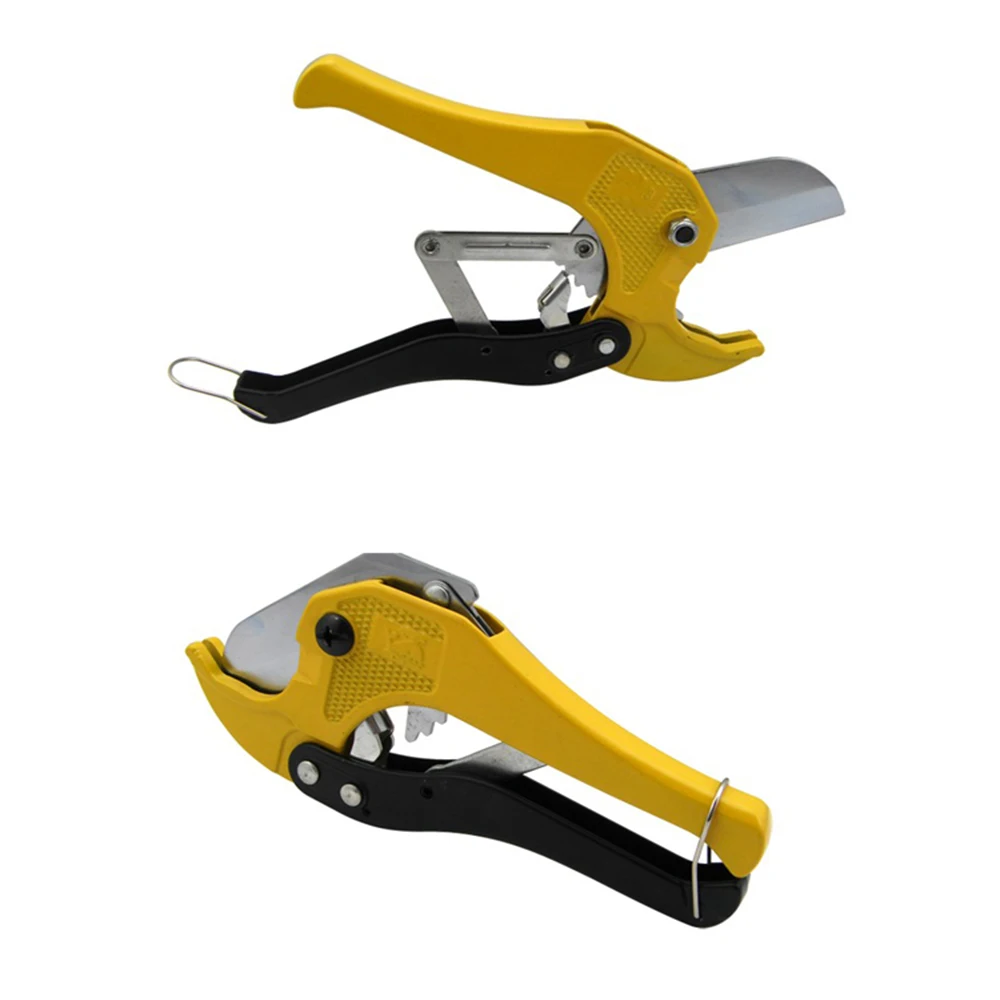 

Sturdy Pipe Cutter Water Pipe Shear Scissors Fast Cut Ratcheting Multi Function Pliers Aluminum Alloy Yellow Black
