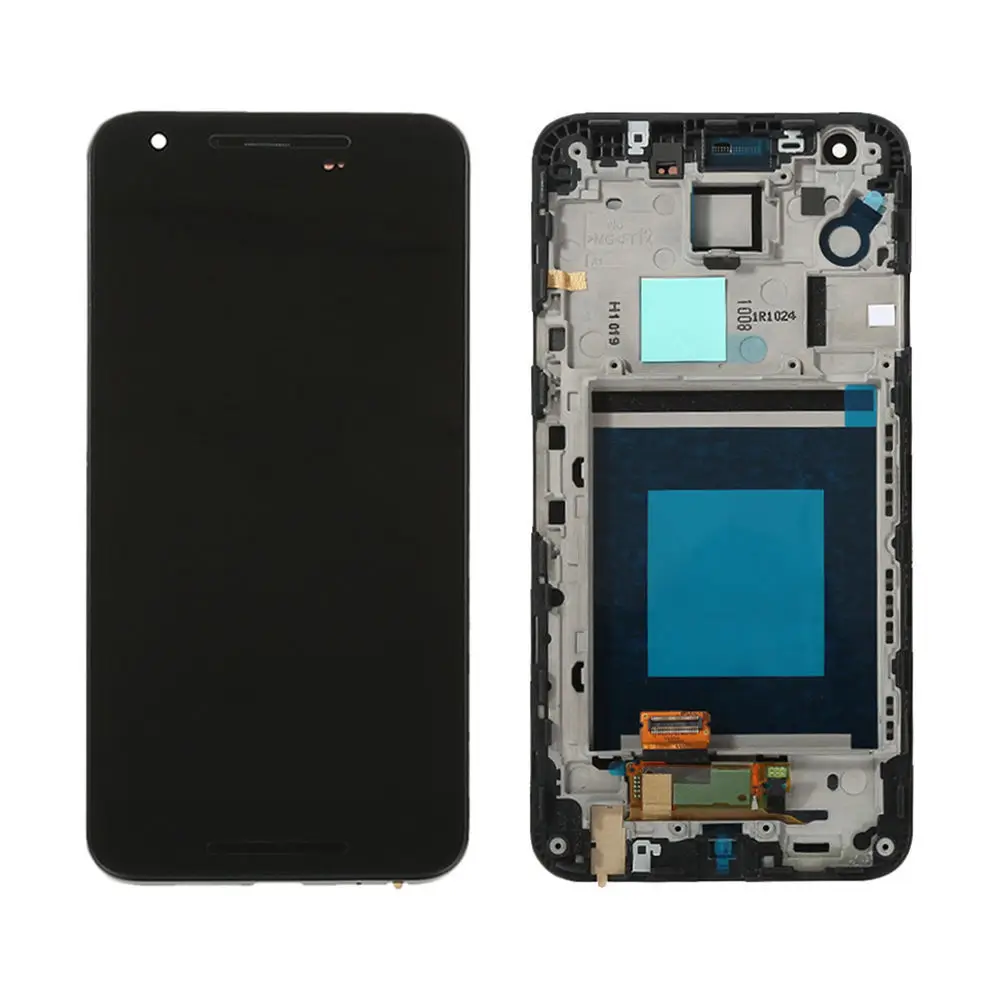Для LG nexus 5X ЖК-дисплей H790 H791 H798 ЖК-кодирующий преобразователь сенсорного экрана в сборе рамка для LG 5X ЖК-замена - Цвет: Black With Frame