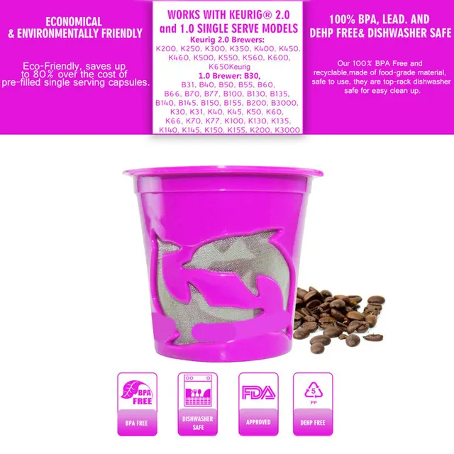 Cheap 2pcs/set Keuring Refillable coffee Capsule Sweet Taste Reusable cup Filter for 2.0 & 1.0 Brewers k reusable for Keurig machine Cheap 2pcs/set Keuring Refillable coffee Capsule Sweet Taste Reusable cup Filter for 2.0 & 1.0 Brewers k reusable for Keurig machine