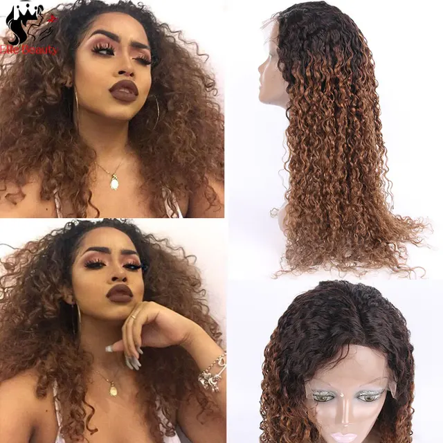 ombre brown glueless full lace wigs 12a full lace human hair wigs ...