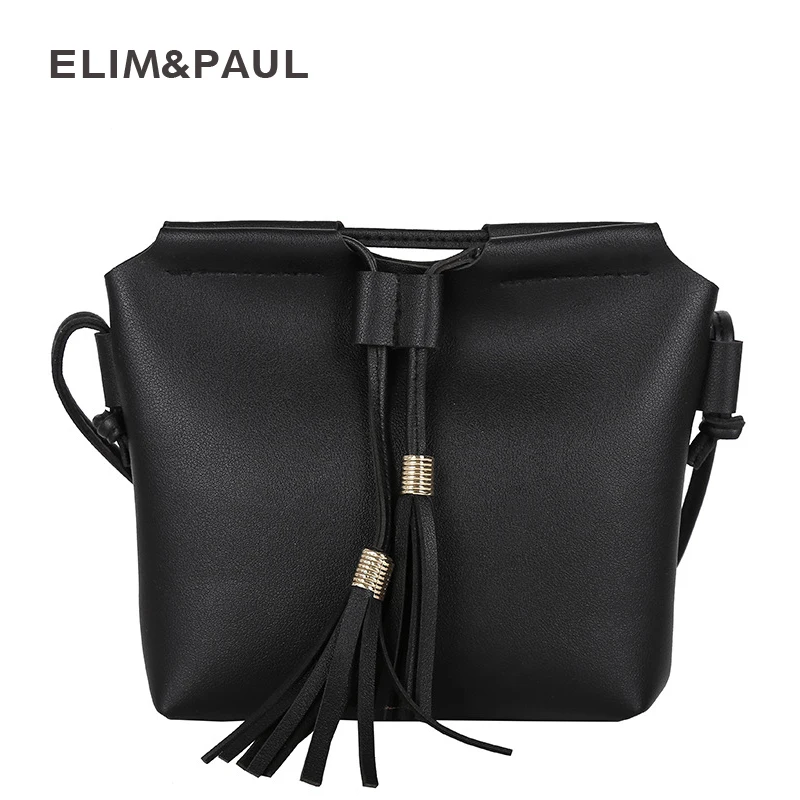 ELIM&PAUL Messenger Bag Women's Shoulder Bag Crossbody PU Leather