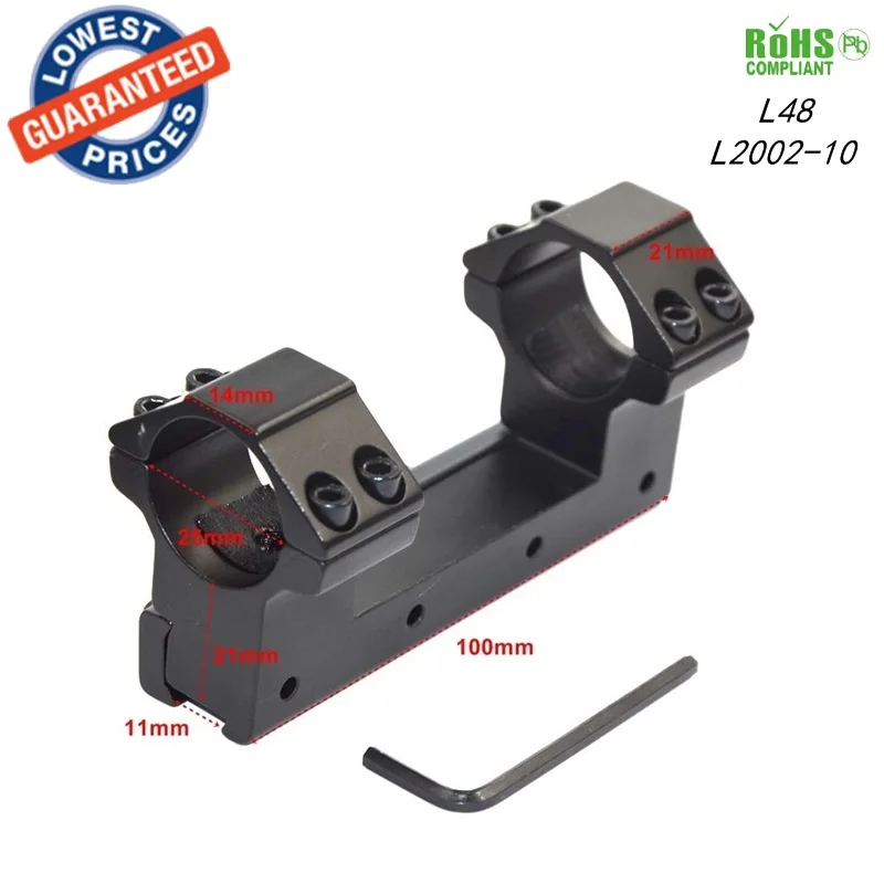 

1PC L48 Dual Ring 1"/25.4mm Ring Low Profile 11mm Dovetail Rail Scope bases Mount Dovetail Metal Tactical Hunting Rail Mount
