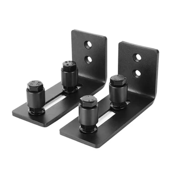 

Sliding Barn Door Bottom Adjustable Floor Guide Roller, Black, Super Smoothly And Quietly, Easy To Install (2 Rollers) 2Pcs